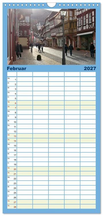 Produktbild: Familienplaner 2027 - Wanderbares Miltenberg mit 5 Spalten (Wandkalender, 21 x 45 cm) CALVENDO