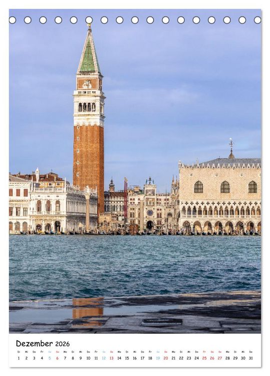 Produktbild: Venedig - Magische Impressionen (Tischkalender 2026 DIN A5 hoch), CALVENDO Monatskalender