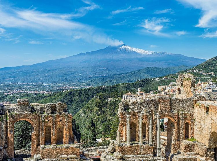 Produktbild: CALVENDO Puzzle Taormina in Sizilien | 2000 Teile Lege-Gr&ouml;&szlig;e 90x67cm Foto-Puzzle f&uuml;r gl&uuml;ckliche Stunden