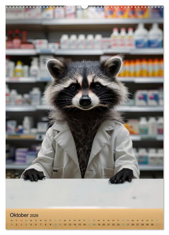 Produktbild: Der tierisch lustige Apotheker-Kalender (hochwertiger Premium Wandkalender 2026 DIN A2 hoch), Kunstdruck in Hochglanz