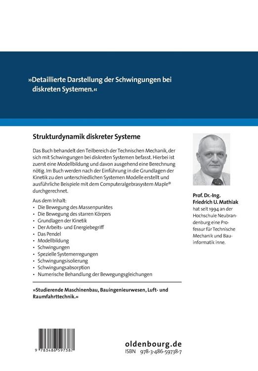 Produktbild: Strukturdynamik diskreter Systeme