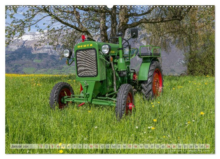 Produktbild: Traktoren &ndash; Nostalgie auf dem Bauernhof (Wandkalender 2026 DIN A2 quer), CALVENDO Monatskalender