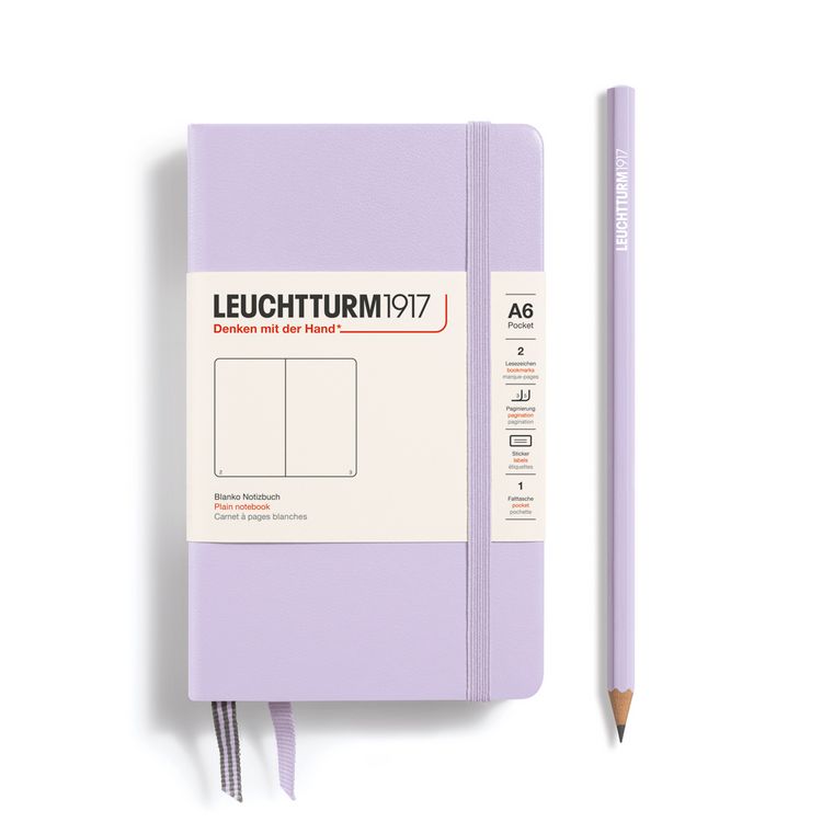 Produktbild: LEUCHTTURM1917 Notizbuch Pocket (A6), Hardcover, 187 nummerierte Seiten, Lilac, Blanko
