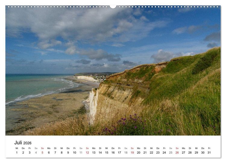 Produktbild: K&uuml;sten der Normandie und der Bretagne (Wandkalender 2026 DIN A2 quer), CALVENDO Monatskalender