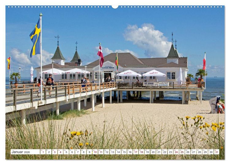 Produktbild: Insel Usedom - Wellen, Strand und mehr (hochwertiger Premium Wandkalender 2026 DIN A2 quer), Kunstdruck in Hochglanz