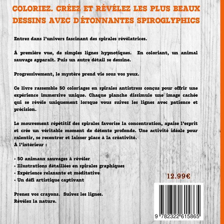 Produktbild: Spirographics : Livre De Coloriages Spyroglyphics Pour Adultes - 50 Animaux Sauvages