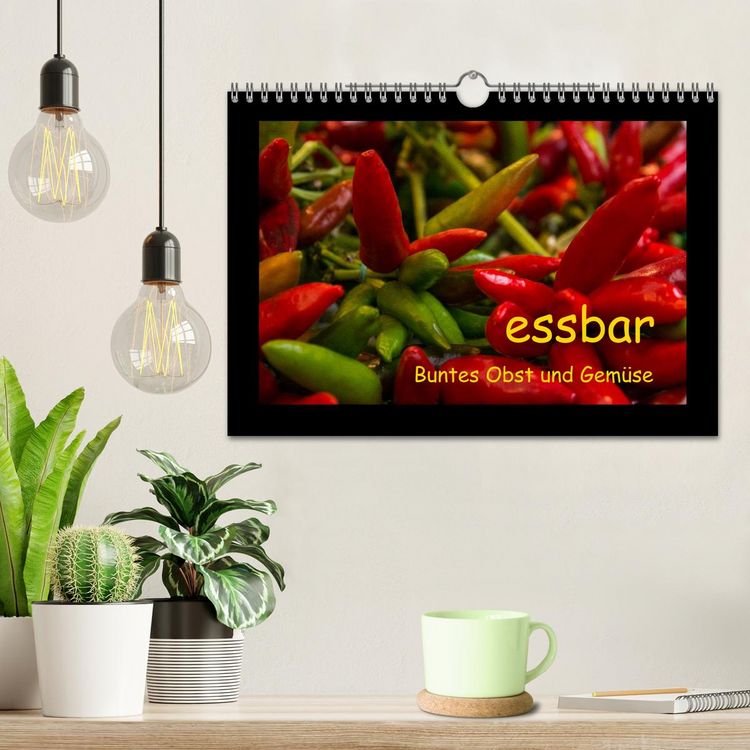 Produktbild: essbar &ndash; Buntes Obst und Gem&uuml;se (Wandkalender 2026 DIN A4 quer), CALVENDO Monatskalender