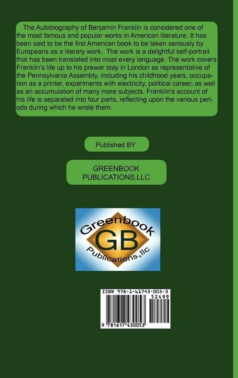 Produktbild: The Autobiography Of Ben Franklin