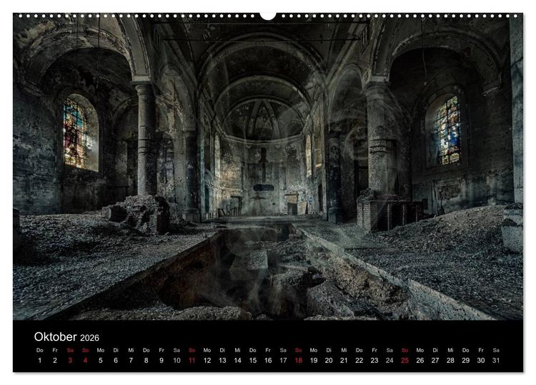 Produktbild: Geheimnisvolle Orte - Lost Places (Wandkalender 2026 DIN A2 quer), CALVENDO Monatskalender