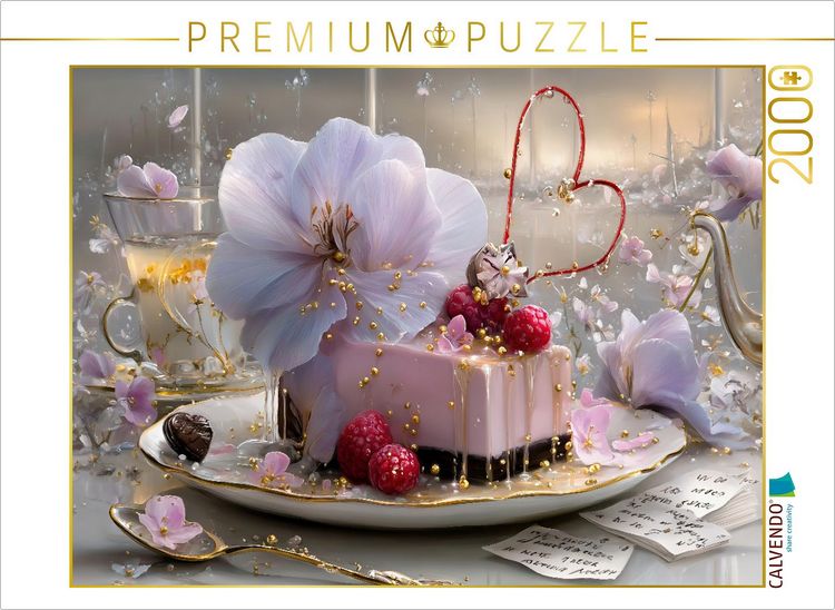 Produktbild: CALVENDO Puzzle Herzenss&uuml;&szlig;- ein Moment voller Poesie und Genuss | 2000 Teile Lege-Gr&ouml;&szlig;e 90x67cm Foto-Puzzle f&uuml;r gl&uuml;ckliche Stunden