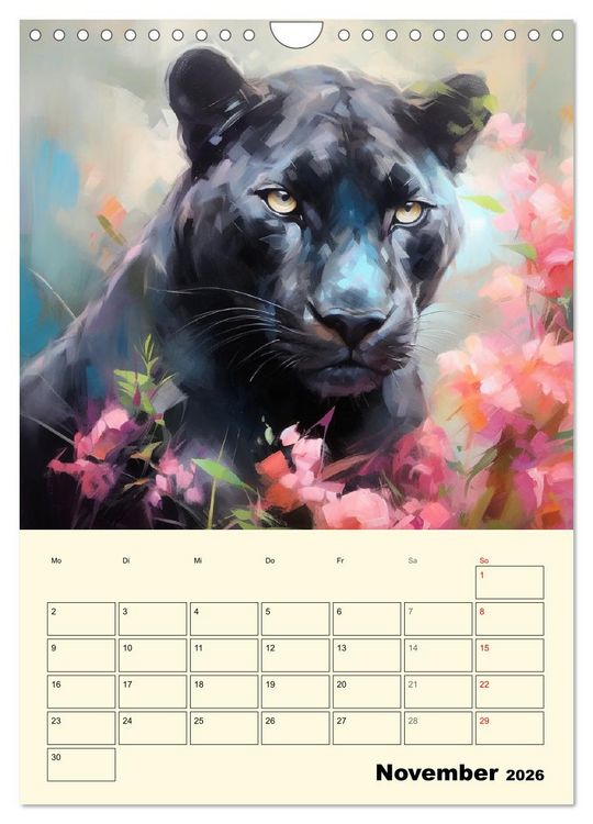 Produktbild: Raubkatzen. Zauberhafte Aquarelle (Wandkalender 2026 DIN A4 hoch), CALVENDO Monatskalender