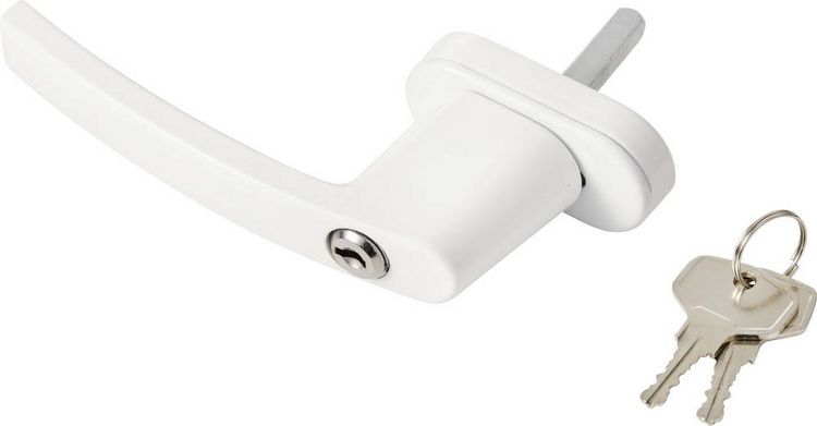 Produktbild: Sygonix SY-7065784 Fenstergriff abschlie&szlig;bar Wei&szlig;
