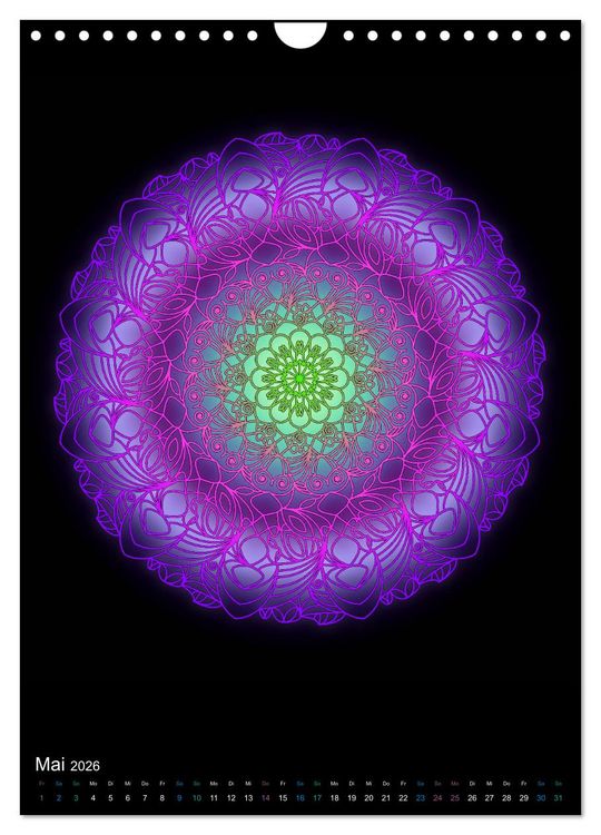 Produktbild: Mandala-Kalender 2026 (Wandkalender 2026 DIN A4 hoch), CALVENDO Monatskalender