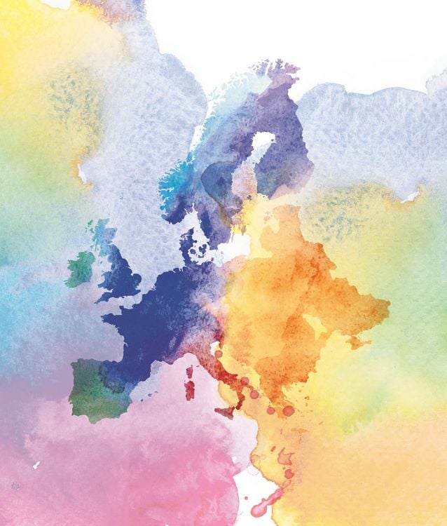 Produktbild: Malbuch Inside Out: Watercolor Europareise