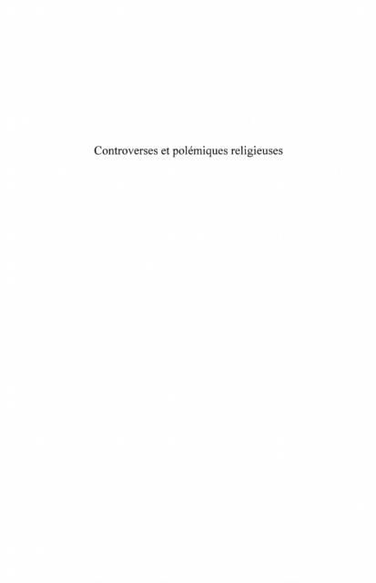 Produktbild: Controverses polemiques religieuses anti