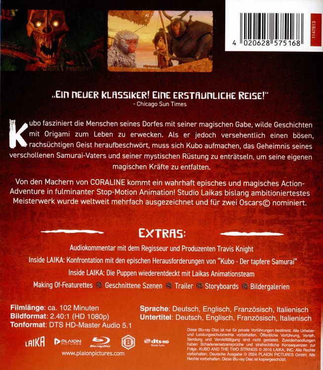 Produktbild: Kubo - Der tapfere Samurai