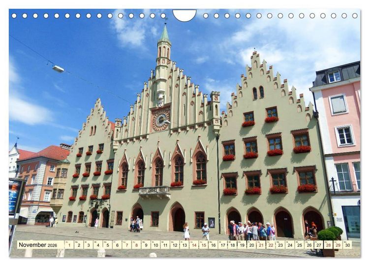 Produktbild: Unterwegs in Landshut (Wandkalender 2026 DIN A4 quer), CALVENDO Monatskalender