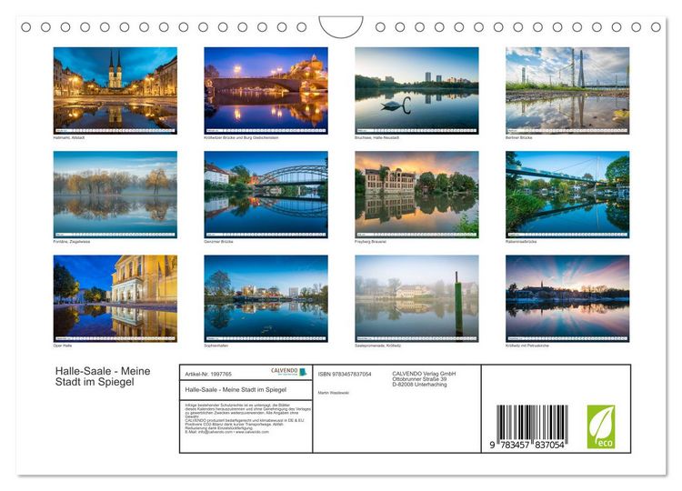 Produktbild: Halle-Saale - Meine Stadt im Spiegel (Wandkalender 2026 DIN A4 quer), CALVENDO Monatskalender