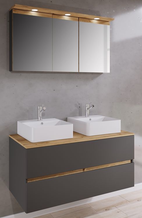 Produktbild: 4 tlg. Badm&ouml;bel-Set mit Waschbecken Cosila-A 111cm