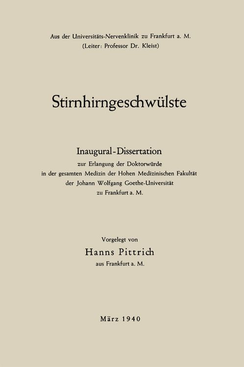Produktbild: Stirnhirngeschw&uuml;lste