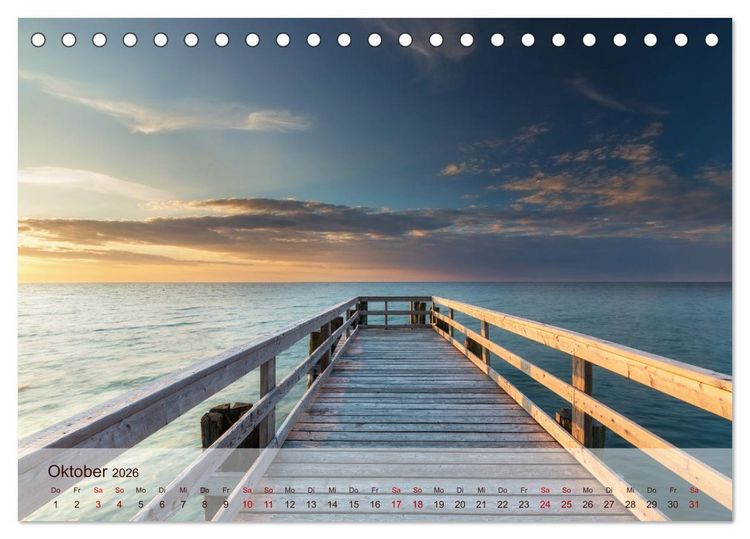 Produktbild: Moin Moin Sch&ouml;ne Stunden am Ostseestrand (Tischkalender 2026 DIN A5 quer), CALVENDO Monatskalender