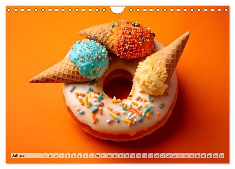 Produktbild: Donuts - Eine Reise durch die Jahreszeiten (Wandkalender 2026 DIN A4 quer), CALVENDO Monatskalender