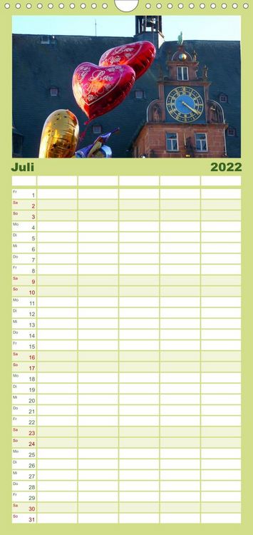 Produktbild: Familienplaner Marburg 2022 (Wandkalender 2022 , 21 cm x 45 cm, hoch)