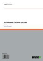 Produktbild: Antip&auml;dagogik - Positionen und Kritik