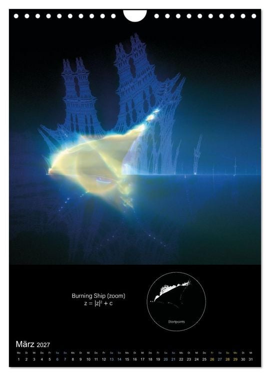 Produktbild: Buddhabrot fractal art (Wandkalender 2027 DIN A4 hoch), CALVENDO Monatskalender