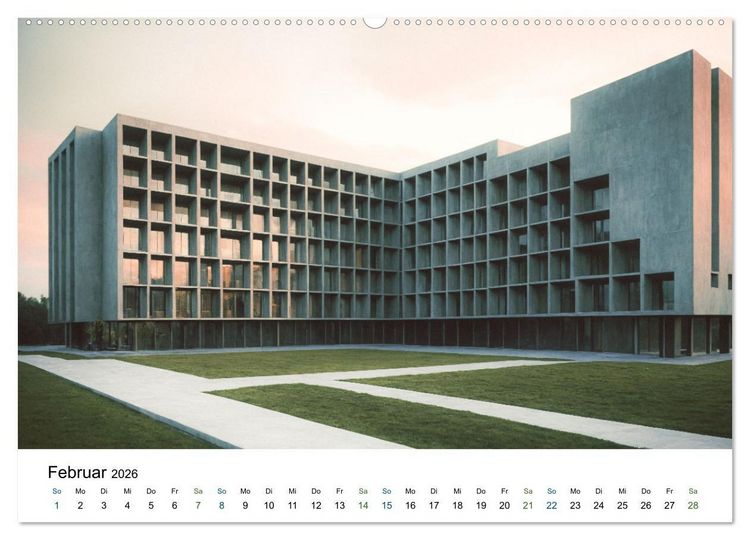 Produktbild: Einsamkeit in Architektur (Wandkalender 2026 DIN A2 quer), CALVENDO Monatskalender