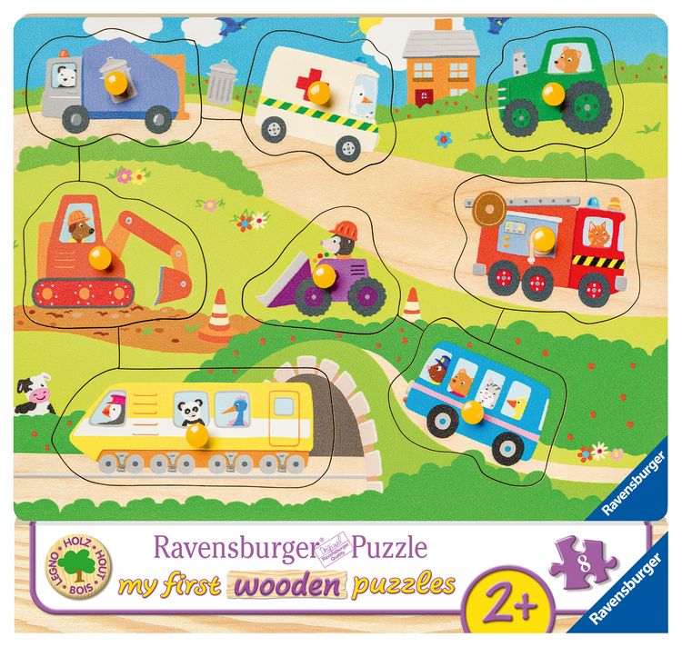Produktbild: Knopfpuzzle Ravensburger Knopfpuzzle Lieblingsfahrzeuge 8 Teile