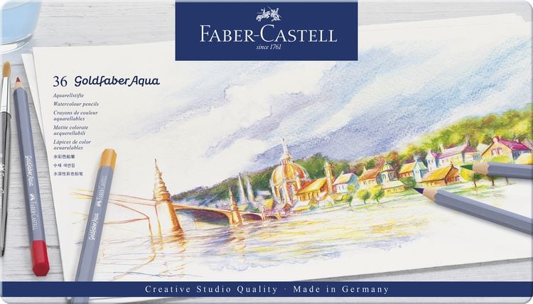 Produktbild: Faber-Castell Aquarellstifte Goldfaber Aqua, 36er Set Metalletui