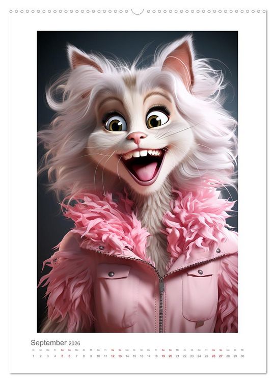 Produktbild: Grinsekatze (Wandkalender 2026 DIN A2 hoch), CALVENDO Monatskalender