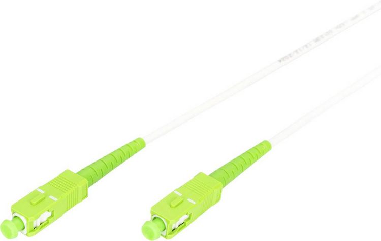 Produktbild: Digitus DK-2922A-05-SCA-SX Glasfaser LWL, Glasfaser Anschlusskabel 500 cm Wei&szlig;, Gr&uuml;n, Limettengr&uuml;n, lime green [1x SC APC-Stecker - 1x SC APC-Steck