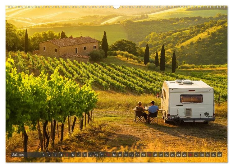 Produktbild: Abenteuer Wildcamping - Mit dem Camper um die Welt (hochwertiger Premium Wandkalender 2026 DIN A2 quer), Kunstdruck in Hochglanz