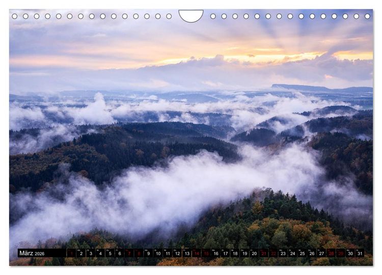 Produktbild: Elbsandsteingebirge: Unterwegs in der S&auml;chsischen und B&ouml;hmischen Schweiz (Wandkalender 2026 DIN A4 quer), CALVENDO Monatskalender