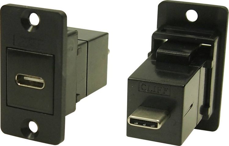 Produktbild: Cliff Adapter, Buchse, Einbau USB-Buchse Typ C - USB-Stecker Typ B CP30611 Inhalt: 1St.