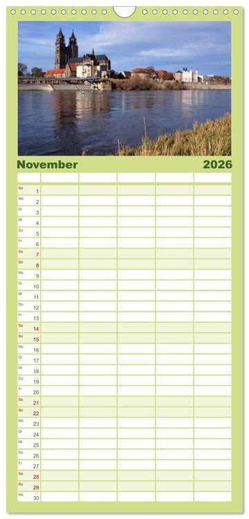 Produktbild: Familienplaner 2026 - Mein Magdeburg 2026 mit 5 Spalten (Wandkalender, 21 x 45 cm) CALVENDO
