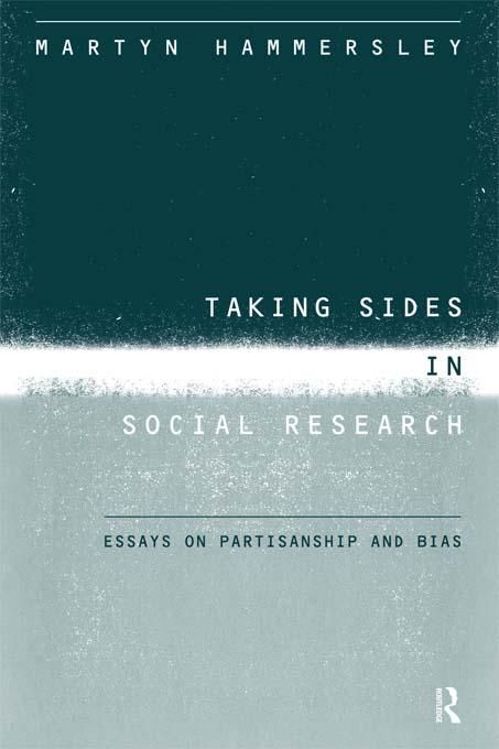 Produktbild: Taking Sides in Social Research