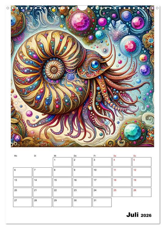Produktbild: Mystische Nautilus (Wandkalender 2026 DIN A3 hoch), CALVENDO Monatskalender
