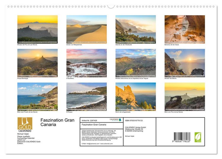 Produktbild: Faszination Gran Canaria (hochwertiger Premium Wandkalender 2027 DIN A2 quer), Kunstdruck in Hochglanz