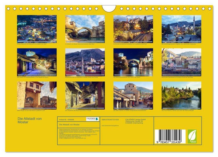Produktbild: Die Altstadt von Mostar (Wandkalender 2026 DIN A4 quer), CALVENDO Monatskalender