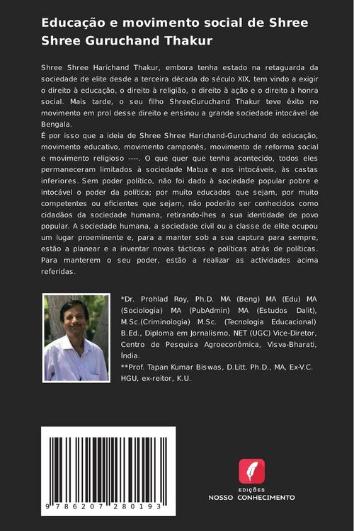 Produktbild: Educa&ccedil;&atilde;o e movimento social de Shree Shree Guruchand Thakur