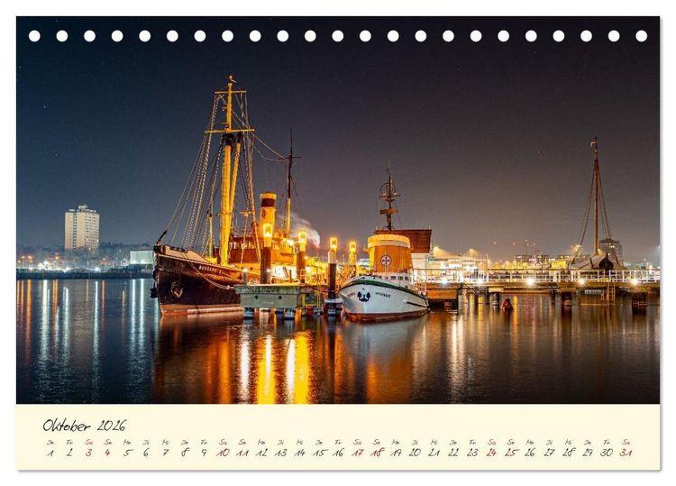 Produktbild: Kiel &ndash; Maritimes Flair im Wandel der Jahreszeiten (Tischkalender 2026 DIN A5 quer), CALVENDO Monatskalender