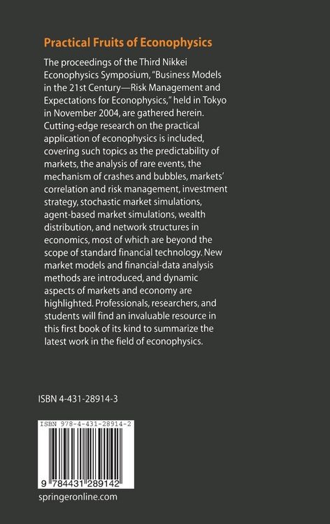 Produktbild: Practical Fruits of Econophysics