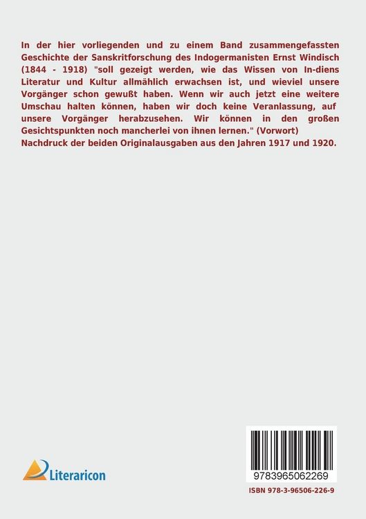 Produktbild: Geschichte der Sanskrit-Philologie und indischen Altertumskunde