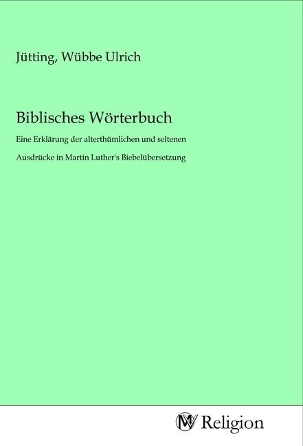 Produktbild: Biblisches W&ouml;rterbuch