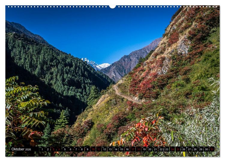 Produktbild: Nepal Tsum Valley - Tal des Gl&uuml;cks (Wandkalender 2026 DIN A2 quer), CALVENDO Monatskalender