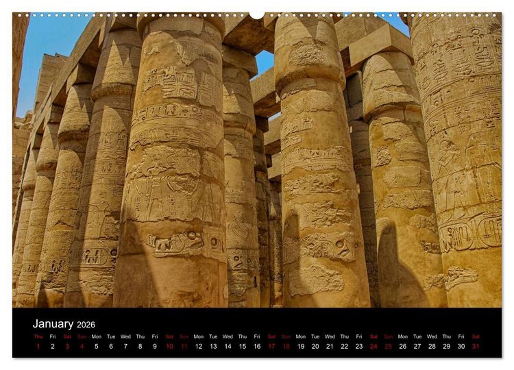 Produktbild: On the trail of the ancient Egypt (High Quality Premium Wall Calendar 2026 DIN A2 landscape),CALVENDO 12 Month Wall Calendar