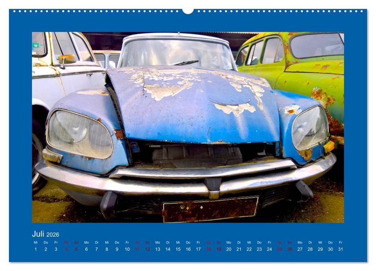 Produktbild: Vergessene Sch&auml;tze - Oldtimer auf Schrottpl&auml;tzen (Wandkalender 2026 DIN A2 quer), CALVENDO Monatskalender